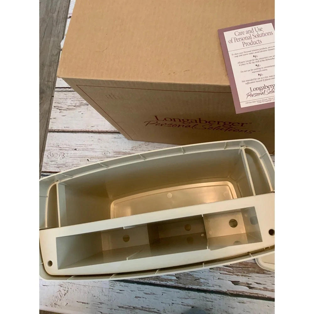 Longaberger Personal Solutions Organizer Bin Bone White Item 40541 Large